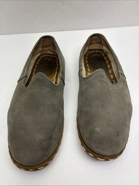 Sabah Men's Slip-On Suede Loafers in Gray, SZ 42, box 46
